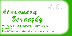 alexandra bereczky business card